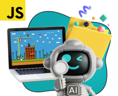 Язык программирования JavaScript + AI. Проектное обучение + геймификация + AI-помощники - КИБЕРшкола программирования для детей, компьютерные курсы для школьников, начинающих и подростков - KIBERone г. Туймазы