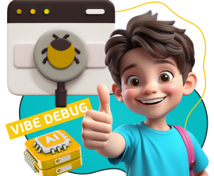 Тестирование & Vibe Debug. Охотники за багами - КИБЕРшкола программирования для детей, компьютерные курсы для школьников, начинающих и подростков - KIBERone г. Туймазы